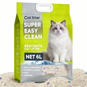 Litière pour chat en bentonite biodégradable OEM, écologique, 1-3,5 mm, faible poussière, contrôle des odeurs, 10 kg, échantillon gratuit - Product Image 1