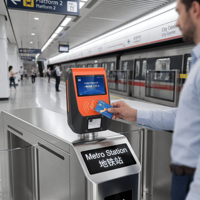 Vérificateur de contrôle d'accès avec prise en charge NFC et scanner QR, compatible RS485 et relais pour contrôle de vérificateur de portillon tournant