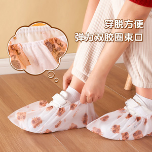 Fundas desechables para zapatos con estampado de dibujos animados, transpirables, antideslizantes, gruesas, para uso doméstico en interiores - Product Image 4
