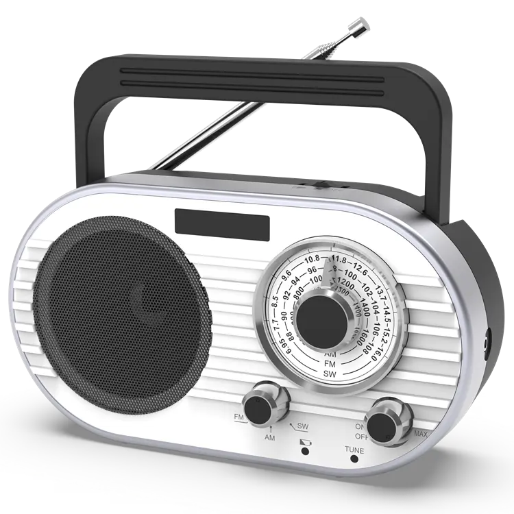 AM FM SW Radio Portable Transistor Analog Radio with Emergency LED Light