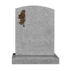 Pierre tombale verticale en granit, motif floral bronze, style européen, personnalisée, moderne, MASON - Product Image 2
