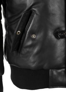 Veste matelassée noire 100 % cuir Nappa véritable pour homme avec capuche en fourrure, style classique, quincaillerie YKK, marque privée, robuste, fabrication OEM - Product Image 6