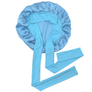 100% Silk Satin <b>Bonnet</b> for Women's Curly Hair-Double Layer Sleep Cap with Tie Band Daily Use - Product Image 3