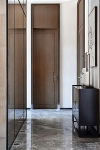 Puerta de Madera Invisible Grande de Diseño Posmoderno, Fabricación Directa de Fábrica, Personalización Rápida, Madera Maciza para Uso Interior, Decoración de Sala de Estar o Taller - Product Image 2