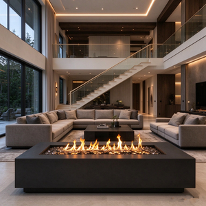 Chaleur élégante rencontre un design moderne : Cheminée au gaz naturel pour intérieur, extérieur, hôtel, villa, patio, complexe hôtelier, salon, espace de vie. - Product Image 3