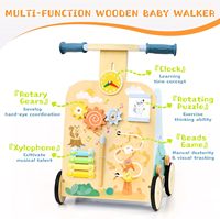 Bébé en bois multifonctionnel avec puzzle Groupe d'âge pour les tout-petits Comprend un volant en forme