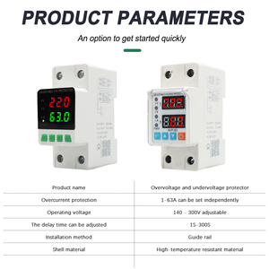 Vente flash : Relais magnétique de protection contre les surtensions réglable 63A 140V-300VDC, usage domestique, monophasé, courant alternatif - Product Image 4