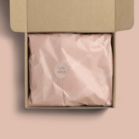 Emballage en papier de soie avec logo personnalisé de haute qualité Emballage cadeau rose mince pour vêtements Emballage de boîte postale haut de gamme écologique