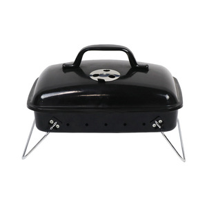 גריל ברביקיו מתקפל בגימור אמייל חיצוני נייד דו-שימושי מתלה פיקניק מחבת קמפינג מקורה תנור פחמים ביתי - Product Image 1