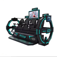 Simulateur de vol 9D VR, jeu de tir, 4 sièges, machine de réalité virtuelle avec écran HD