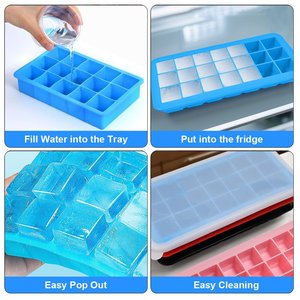 Hot Bán Thân Thiện Với Môi Tùy Chỉnh 21 Lưới Cấp Thực Phẩm Silicone <span class=keywords><strong>Ice</strong></span> <span class=keywords><strong>Cube</strong></span> Khay Dễ Dàng Phát Hành Vuông Miễn Phí Whisky Cocktail Kem - Product Image 5