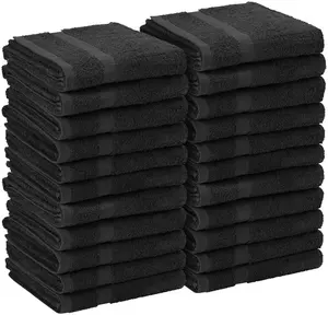 Highly Absorbent Towels Hand Gym Beauty Hair Spa Home Hair Care 100% Cotton Thick White Grey Black Towels Salon Towels