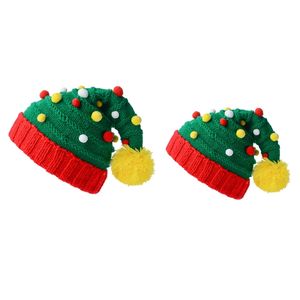 2024 casquettes d'hiver haute qualité noël doux chapeau de noël père noël rouge court tricot chapeau pour <span class=keywords><strong>famille</strong></span> noël décor cadeau - Product Image 1