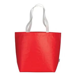 Borsa shopper con pieghe in RPET, merchandising sostenibile - Product Image 3