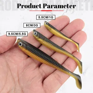 เหยื่อตกปลา Spinpoler แบบสองสี หางพาย วัสดุพลาสติกนิ่ม เหมาะสำหรับตกปลาในน้ำเค็ม แม่น้ำ และปลาแบส - Product Image 3
