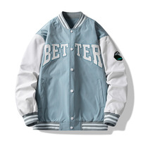 MAQVOB-Vêtements de baseball américain printemps-automne, veste ample tendance pour hommes, veste pour femmes amoureux