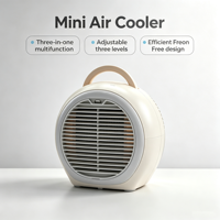 Ventilateur de refroidissement compact de bureau, mini-refroidisseur d'air, ventilateur USB DC rechargeable, silencieux et portable pour la maison, le bureau, le camping en plein air