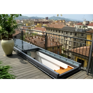Completamente automatico ad azionamento elettrico vetro scorrevole tetto lucernario con vetro temperato per le persone di accesso - Product Image 2