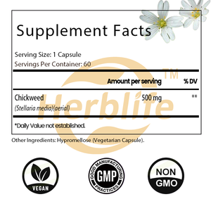 Cápsulas de Ortiga (Stellaria Media) OEM ODM - Suplemento Herbal, Apoyo para la Salud de la Piel, Apoyo para la Salud Digestiva e Inmunológica, Vegano - Product Image 3