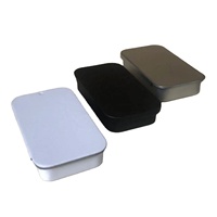 Boîte en métal avec logo au design personnalisé Petite boîte rectangulaire en métal Boîte en métal menthe/cosmétique/parfum solide/savon à sourcils/baume à lèvres Boîte en fer blanc à glissière
