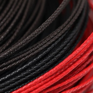 DIY 3/4/5/6mm Colorful <b>Braided</b> Genuine Leather Cord <b>Accessories</b> for Necklaces & Bracelets Round Leather - Product Image 1