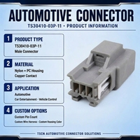 Connecteur automobile mâle 3 broches pour faisceau de câbles, boîtier PC, connecteur mâle