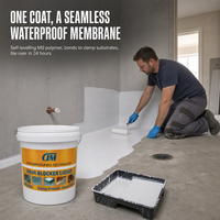 Peinture imperméable en silicone modifié gris monocouche pour toiture, sous-sol, piscine, réservoir d'eau, salle de bain