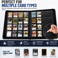 Classeur de cartes à collectionner en PU grande capacité pour TCG, sport et baseball, avec fermeture éclair, 16 compartiments, 1024 emplacements, personnalisable