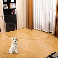 Clôture transparente en acrylique pour animaux de compagnie, barrière pliable pour chats et chiens, enclos autoportant, aucun assemblage requis