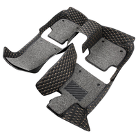 Tapis de sol de voiture à usage général Tapis de pied en PVC entouré de cuir Matériau du tapis en PVC