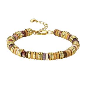 Pulsera de cuentas de piedra natural colorida más vendida para damas, pulsera de piedra simple y exclusiva - Product Image 2