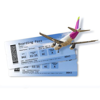 Fanfold vierge billet d'avion Transit livre expédition thermique billet de vol rouleaux de papier thermique pour Bus distributeur de billets Machine