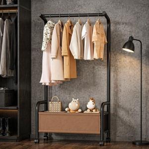 2026 Porte-vêtements simple sur pied, étagère de rangement pour chambre et entrée de maison, pour le séchage des vêtements - Product Image 1
