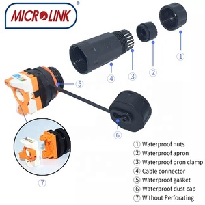 Connecteur femelle <span class=keywords><strong>RJ45</strong></span> extérieur intégré pour réseau UTP CAT6A, coupleur LAN, <span class=keywords><strong>prise</strong></span>, IP68 étanche, FR4 PCB pour 94V-2 - Product Image 3