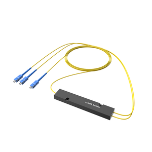 ตัวแยกสัญญาณไฟเบอร์ออปติก PLC แบบ 1x2 SC UPC รุ่นขายดีที่สุด, กล่อง ABS แบบ Single Mode ขนาด 0.9 มม. พร้อมท่อเหล็ก สำหรับเครือข่าย FTTH GPON EPON - Product Image 2