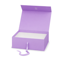 Boîte à chaussures pliable violette pour l'affichage des chaussures, emballage cadeau pour magasin de détail, logo personnalisé, commande en gros