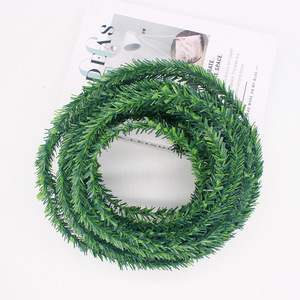 พวงหรีดใบสนประดิษฐ์ Meng Weihe ยาว 5 เมตร ทำจากลวด PVC สีเขียว สำหรับตกแต่งบ้านและงานแต่งงาน - Product Image 2
