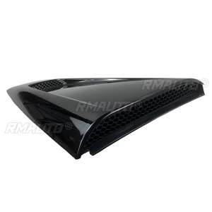 A Pair Car Rear Louver Trim for Ford Mustang 2015-2022 <b>Windows</b> Shutter Cover <b>Vent</b> Scoop Decoration Carbon Fiber Style ABS - Product Image 3