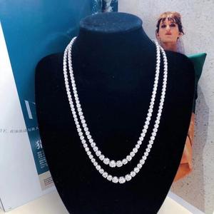 الفاخرة 6 قيراط الماس الطبيعي قلادة 16 بوصة قلادة في الذهب 18k - Product Image 2