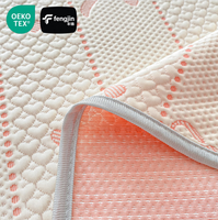 Nouvelle drap plat d'été 2026 en soie glacée, matériau PE anti-boulochage, lavable, écologique, personnalisable