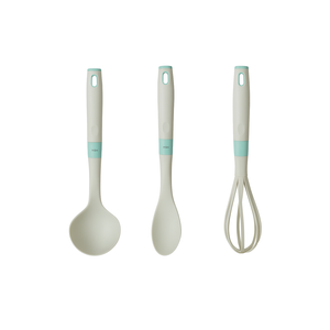 Set di Tre Utensili da Cucina: Mestolo, Cucchiaio, Frusta, Colore Grigio, Marca HSH - Product Image 1
