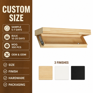 Étagère murale flottante en bois avec compartiment secret pour la décoration de la maison - Product Image 1