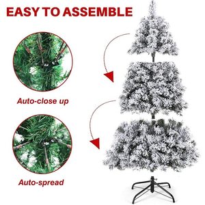 Vente en gros 6ft 7ft 8ft 9ft 10ft 12ft Neige Arbres <span class=keywords><strong>de</strong></span> Noël PE PVC <span class=keywords><strong>Grand</strong></span> Arbre <span class=keywords><strong>de</strong></span> Noël vert artificiel - Product Image 5