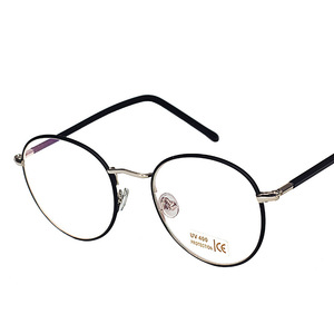 Maidis Metal <b>Round</b> <b>Frame</b> Eyeglasses Gold Full-<b>Frame</b> UV400 Protection Unisex - Product Image 2