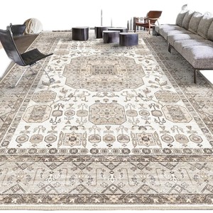 Vente directe d'usine, tapis de salon rétro bohème ethnique, facile d'entretien, lavable en machine, antidérapant, en polyester - Product Image 5