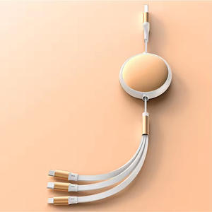 Cable de Carga Rápida Retráctil 3 en 2 de 120W, USB Tipo-C, Micro USB, 8 Pines, Núcleo de Cobre Puro, Supercargador de 1.2m 6A para Viajes y Uso Móvil - Product Image 5
