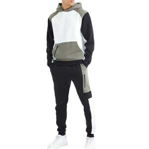 2025 Original Logo Cotton Tech Fleece hombres chándal 2 uds Material grueso sudadera pantalones de chándal invierno transpirable Streetwear - Product Image 1