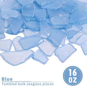 16oz fait à la main givré plat écrasé Seaglass Original océan scories mer verre pour artisanat Vase remplissage plage mariage décor - Product Image 6