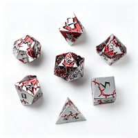 Ensemble de dés en métal Inferno Fire Dragon pour DND, dés polyédriques Dark Fantasy pour jeux de rôle sur table