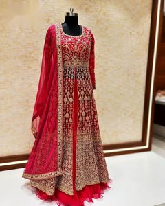 Traje de Anarkali nupcial de boda india para mujer, vestidos de traje de novia, pieza de Venta caliente a precio rentable - Product Image 2